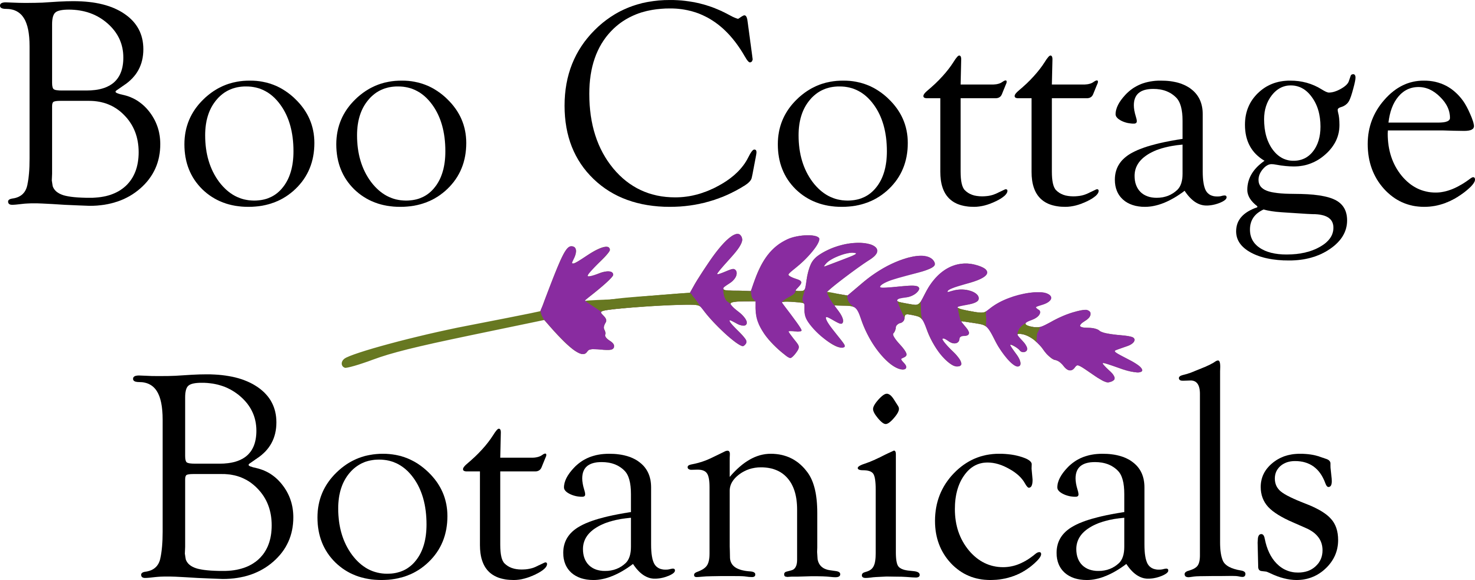 Boo Cottage Botanicals logo with lavender sprig
